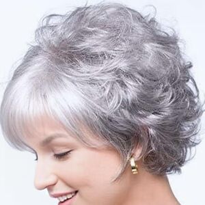 Short Gray Wig for Women
